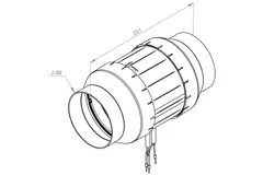 Ventilador de tubo 100mm flujo mixto ETAMASTER - EM 100L EC 02