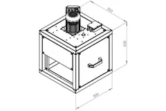 Extractor de caja flujo lineal exterior del motor - MPC 225 EC TI 30