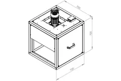 Extractor de caja flujo lineal exterior del motor - MPC 400 EC TI 30
