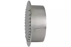 Rejilla de ventilación metálica redonda incl. manguito de montaje Ø 180 mm aluminio - DWRA180S