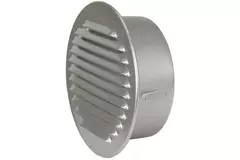 Rejilla de ventilación metálica redonda incl. manguito de montaje Ø 180 mm aluminio - DWRA180S
