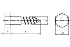 Perno de madera 8x50mm galv. (200)