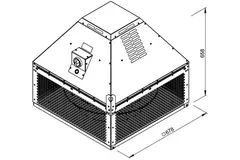 Ventilador de techo gases de combustiónafvoer horizontaal - DHN 500 D4 F4 30