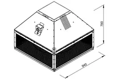 Ventilador de techo gases de combustiónafvoer horizontaal - DHN 630 D4 F4 30