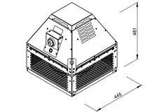 Extractor de tejado gases de combustión horizontal - DHN 280 D2 F4 30
