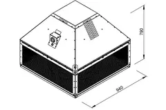 Ventilador de techo gases de combustiónafvoer horizontaal - DHN 560 D4 F4 30