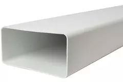 Conducto rectangular de plástico 110x55 mm longitud = 1 metro - K-1