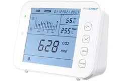 Medidor de CO2 EnviSense con registrador de datos - incluye panel de control digital