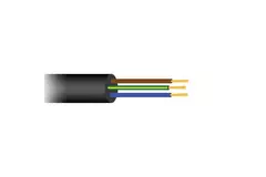 Cable de goma negro flexible 3 x 2,5 para uso en exteriores, rollo de 50 metros