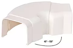 Conducto climatización Climaplus Curva regulable 70x55mm RAL 9010 BLANCO