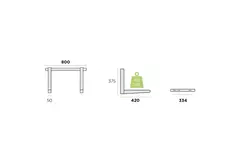 Mueble exterior Rodigas Consola mural 800x375x420mm
