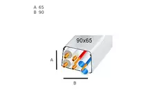 Climaplus conducto aire acondicionado 1,5m conducto 90x65mm RAL 9010 BLANCO