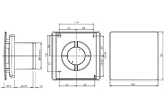 Extractor de baño Itho Daalderop Ø100 mm- blanco con 2 velocidades BTV-ssst