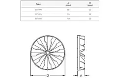 Válvula de no retorno de plástico: Ø 100 mm - EEV100