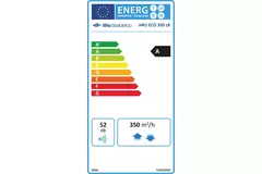 Unidad de VMC con recuperación de calor ETAP Itho Daalderop HRU 350 ECO LR RFT Low-rise 350 m³/h - enchufe euro