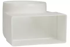 Codo vertical rectangular de plástico 90º Ø 100 mm 110x55 mm - KLD
