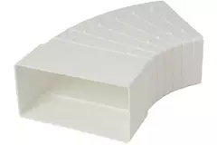 Codo horizontal rectangular de plástico 15-60º 110x55 mm - KLH15-60