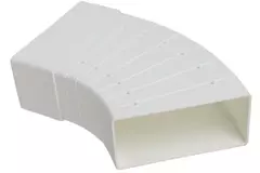 Codo horizontal rectangular de plástico 15-60º 110x55 mm - KLH15-60
