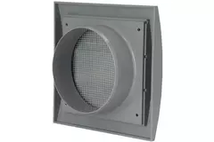Rejilla de ventilación de lamas de ventilación por sobrepresión de 150x150 de diámetro: 100 gris - ND10ZP