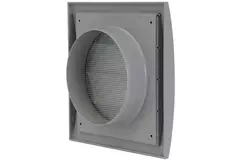 Rejilla de ventilación de sobrepresión de lamas de 190x190 de diámetro: 125 gris - ND12ZP