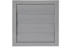 Rejilla de ventilación de sobrepresión de lamas de 190x190 de diámetro: 125 gris - ND12ZP