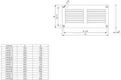 Rejilla metálica 500x100 mm marrón - MR5010B