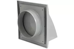 Rejilla de pared con válvula de no retorno 190x190 mm diámetro 125 mm gris - ND12FVP