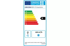 Orcon MVS-15RH 550 m³/h + sensor de humedad - enchufe de seguridad