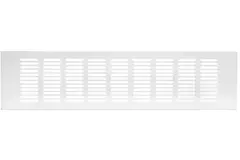 Rejilla de zócalo de aluminio - blanco L=400mm x H=100mm - RA1040