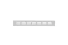 Rejilla de zócalo de aluminio - plata L=300mm x H=30mm -RA430S