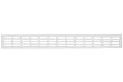 Rejilla de zócalo de aluminio - blanco L=500mm x H=60mm - RA650