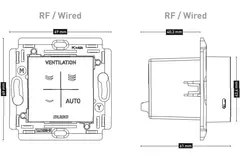 Sensor de humedad ambiental Duco con mando RF/cable blanco