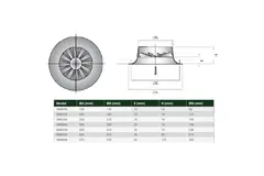 Difusor rotacional redondo 160mm tornillo central - SWR160
