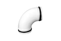 Codo 90º blanco diámetro 125 mm metal - RAL 9010