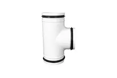 Racor en T 90º blanco diámetro 125 mm metal - RAL 9010