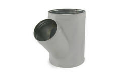 Spiro t-piece 250 mm diámetro 125 mm (45 grados) (sendz. galvanizado) RAL7035