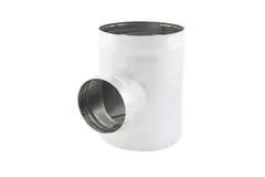 Pieza en T Spiro diámetro 250 mm - 200 mm (90 grados) (sendz. galvanizado) RAL9010