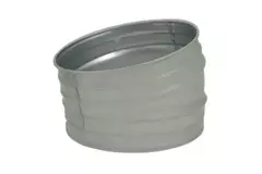 Ronde Spiro bocht 15° Ø 100mm - maatwerk RAL7035