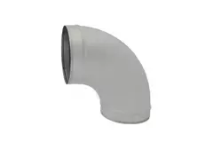 Codo helicoidal redondo 90º Ø 180 mm para tubos helicoidales - a medida RAL7035