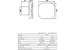 Extractor de baño Supra Design con sensor de humedad Ø 100 mm - 100 HT