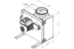 Extractor de caja flujo de aire exterior del motor - MPS 225 EC 30