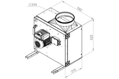 Extractor de caja flujo de aire exterior del motor - MPS 250 EC 30
