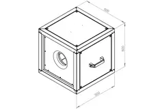 Extractor de caja flujo de aire exterior del motor - MPC 225 EC T30