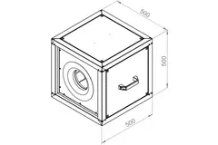 Extractor de caja flujo de aire exterior del motor - MPC 250 EC T30