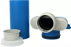Colector de válvulas Vent-Axia Uniflexplus 1 x Ø90 mm con casquillo deslizante 250 mm y tapa de mortero Ø125 mm