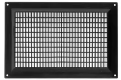 Rejilla de ventilación rectangular con rejilla 250x170 negro - VR2517M