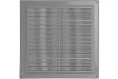 Rejilla de ventilación cuadrada con rejilla 250x250 gris