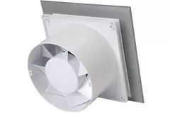 Extractor de baño de Ø 100 mm con temporizador y retardo de encendido - frontal de cristal en dorado satinado