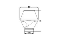 Deflector redondo 315 mm sendzimir galvanizado