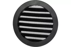 Rejilla de pared exterior de aluminio redonda Ø 125 mm - NEGRO